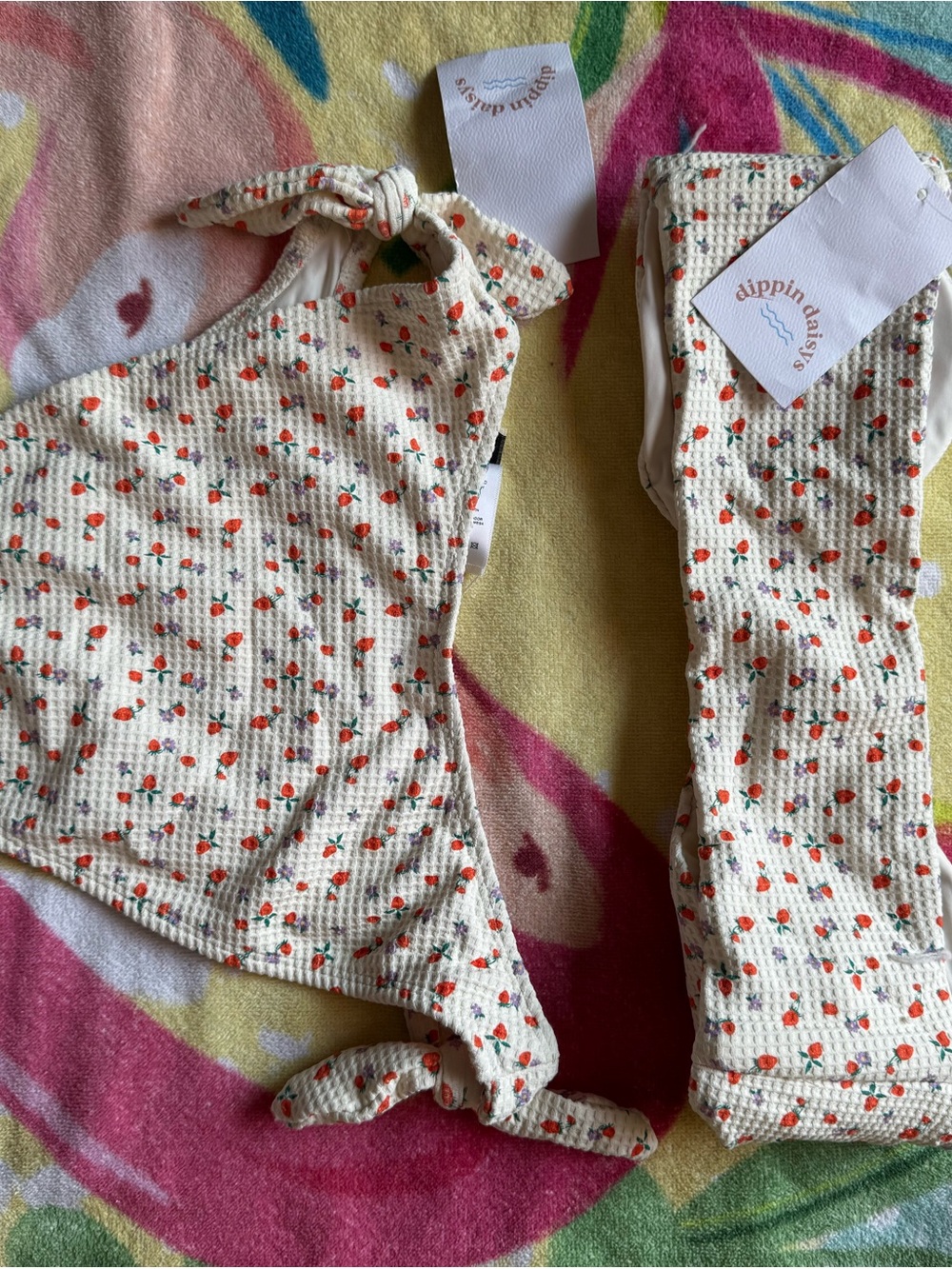 Dippin' Daisy's Cream Bikini with Red Cherry Print - Picture 5 of 5